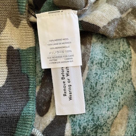 J Crew Merino wool Camo sweater NWOT - Picture 9 of 11